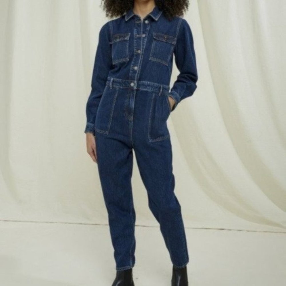 NWT People Tree Ethically Made Yara Denim Boilersuit - Picture 2 of 4